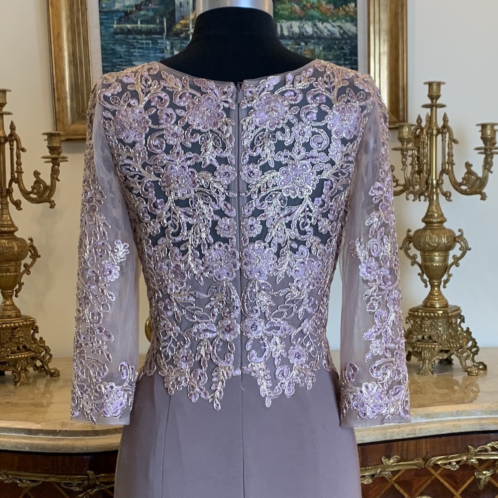 Meier Collection mother of bride embroidery formal evening dress - Picture 4 of 5